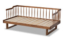 Kierra Walnut Brown Expandable Twin to King Spindle Daybed Baxton