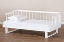 Kierra White Expandable Twin Size to King Size Spindle Daybed Baxton