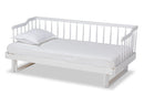 Kierra White Expandable Twin Size to King Size Spindle Daybed Baxton