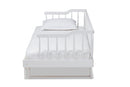Kierra White Expandable Twin Size to King Size Spindle Daybed Baxton