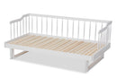 Kierra White Expandable Twin Size to King Size Spindle Daybed Baxton