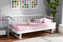 Kierra White Expandable Twin Size to King Size Spindle Daybed Baxton