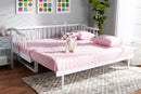 Kierra White Expandable Twin Size to King Size Spindle Daybed Baxton