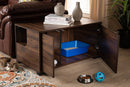 Tiramisu Walnut Brown Finished 2-Door Cat Litter Box Cover House Baxton