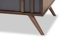 Pease Two-Tone Gray and Walnut 1-Drawer Coffee Table Baxton