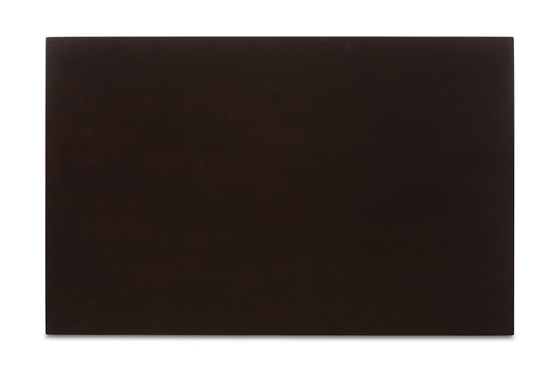 Oreille Gray Fabric Upholstered and Espresso Brown 5-Piece Dining Set Baxton