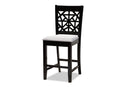 Helsa Gray Fabric Upholstered and Espresso Brown 5-Piece Pub Dining Set Baxton