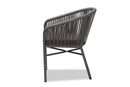Louvain Gray Finished Rope and Metal Outdoor Dining Chair Baxton