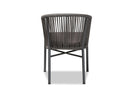 Louvain Gray Finished Rope and Metal Outdoor Dining Chair Baxton