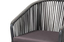 Louvain Gray Finished Rope and Metal Outdoor Dining Chair Baxton