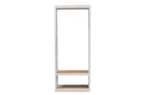 Hallie White Finished Metal 3-Shelf Free-Standing Closet Storage Organizer Baxton