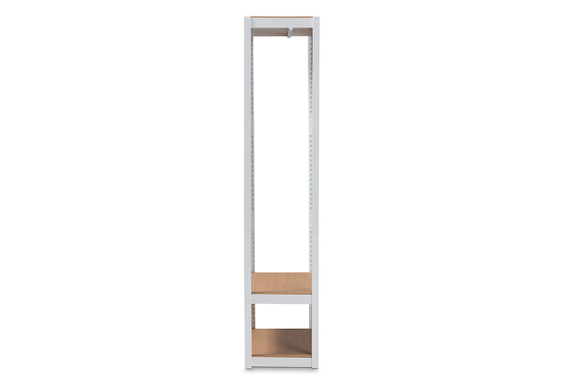 Hallie Modern and Contemporary White Finished Metal 3-Shelf Free-Standing Closet Storage Organizer