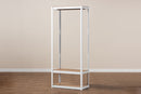 Hallie White Finished Metal 3-Shelf Free-Standing Closet Storage Organizer Baxton