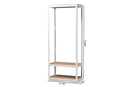 Hallie White Finished Metal 3-Shelf Free-Standing Closet Storage Organizer Baxton