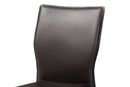 Garcelle Dark Brown Faux Leather Upholstered 4Pc Dining Chair Set Baxton
