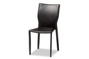 Garcelle Black Faux Leather Upholstered 4Pc Dining Chair Set Baxton