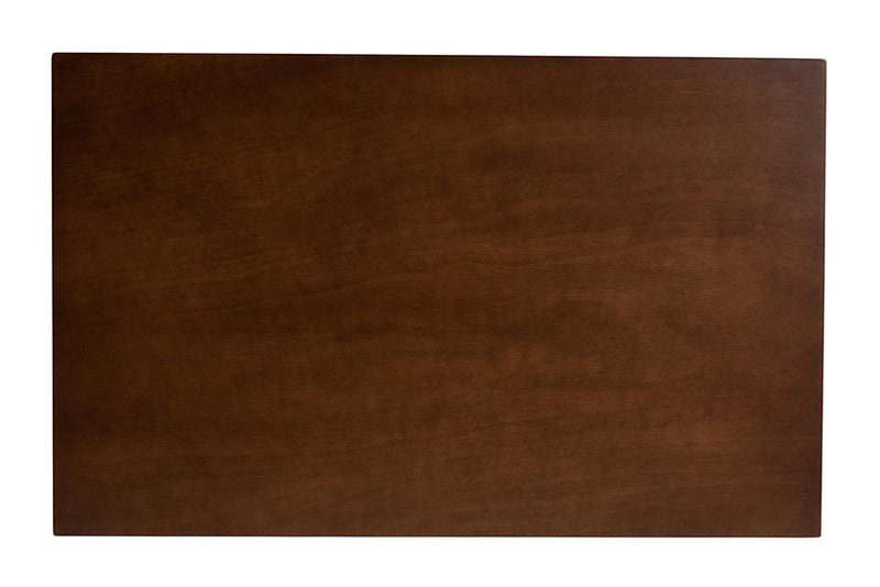 Elmdon Walnut Brown Finished Rectangular Wood Dining Table Baxton