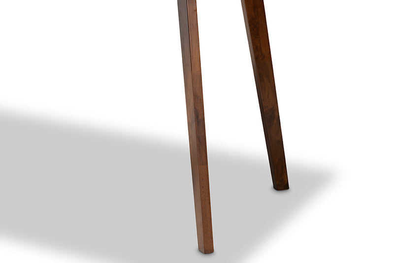 Elmdon Walnut Brown Finished Rectangular Wood Dining Table Baxton