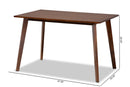 Elmdon Walnut Brown Finished Rectangular Wood Dining Table Baxton