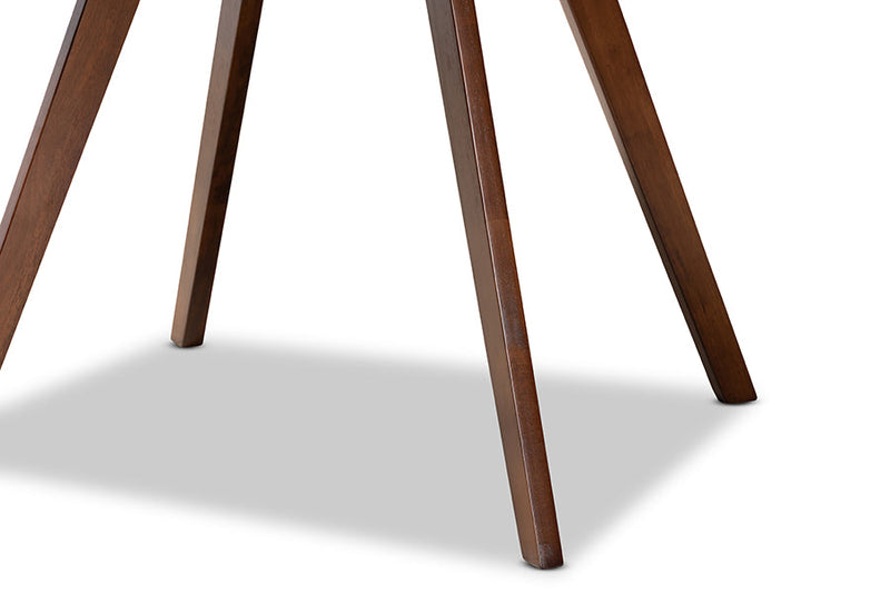 Newton Walnut Brown Finished Round Wood Dining Table Baxton