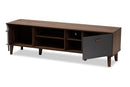 Danina Two-Tone Walnut Brown and Gray TV Stand Baxton