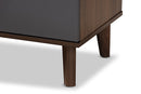 Danina Two-Tone Walnut Brown and Gray TV Stand Baxton