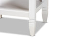 Lea Classic and White 1-Drawer Bedroom Nightstand Baxton