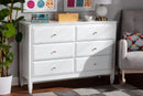 Lea Classic and White 6-Drawer Bedroom Dresser Baxton