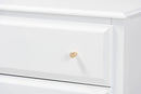 Lea Classic and White 3-Drawer Bedroom Chest Baxton