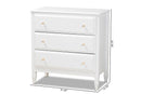 Lea Classic and White 3-Drawer Bedroom Chest Baxton