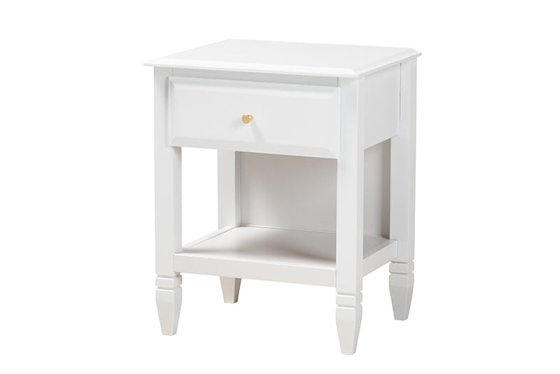 Seda Classic and White Full Size 4Pc Bedroom Set Baxton