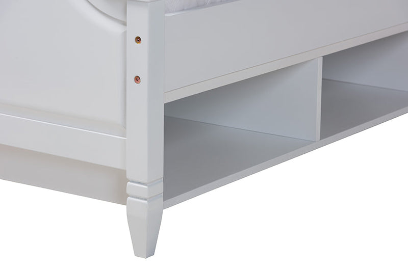 Seda Classic and White Full Size 4Pc Bedroom Set Baxton