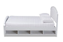 Seda White Full Size Storage Platform Bed Baxton