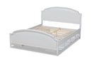 Seda White Full Size Storage Platform Bed Baxton