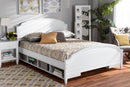 Seda White Full Size Storage Platform Bed Baxton