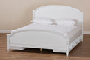 Seda White Full Size Storage Platform Bed Baxton