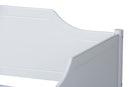 Ansa White Twin Size Daybed w/Roll-Out Trundle Bed Baxton