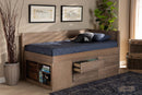 Heino Antique Oak 4-Drawer Twin Size Storage Bed Baxton