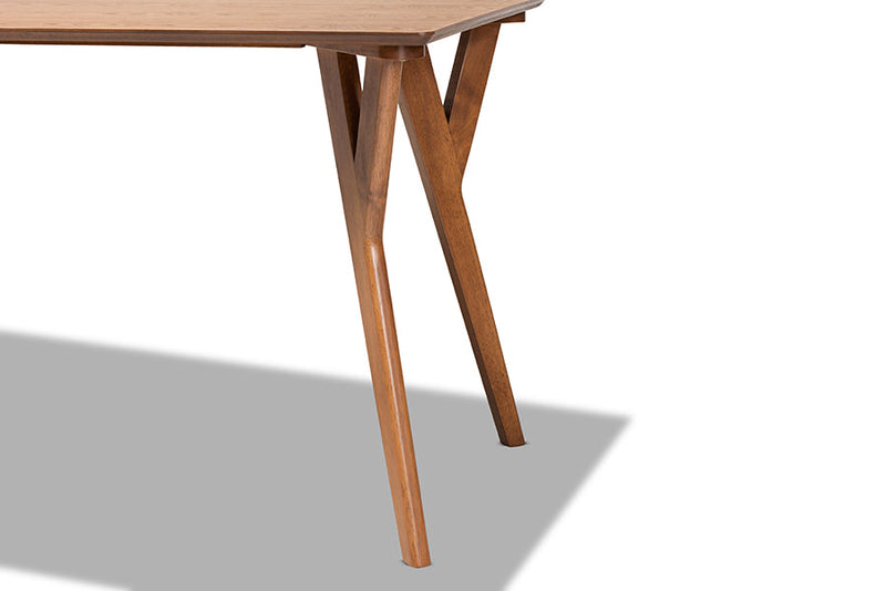 Benton Walnut Brown Dining Table Baxton
