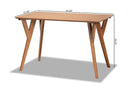 Benton Walnut Brown Dining Table Baxton