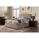 Gramercy Queen Tufted Upholstered Bed, Haskett/Jute Alpine