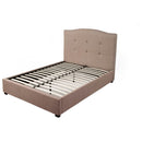 Gramercy Queen Tufted Upholstered Bed, Haskett/Jute Alpine