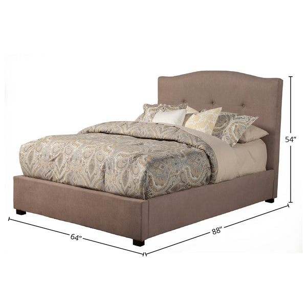 Gramercy Queen Tufted Upholstered Bed, Haskett/Jute Alpine