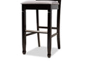 Itami Gray Fabric Espresso Brown 2Pc Bar Stool Set Baxton