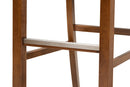 Itami Gray Fabric Walnut Brown 2Pc Bar Stool Set Baxton