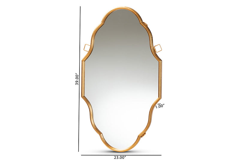 Blakes Antique Gold Finished Accent Wall Mirror Baxton