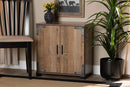 Tomasso Farmhouse Rustic 2-Door Shoe Cabinet Baxton