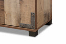 Tomasso Farmhouse Rustic 3-Door Shoe Cabinet Baxton