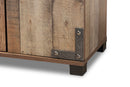Tomasso Farmhouse Rustic 4-Door Shoe Cabinet Baxton