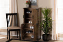 Tomasso Farmhouse Rustic 4-Door Shoe Cabinet Baxton